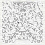 Mola Hen Quilting Square (Single Run)