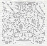 Mola Hen Quilting Square (Single Run)