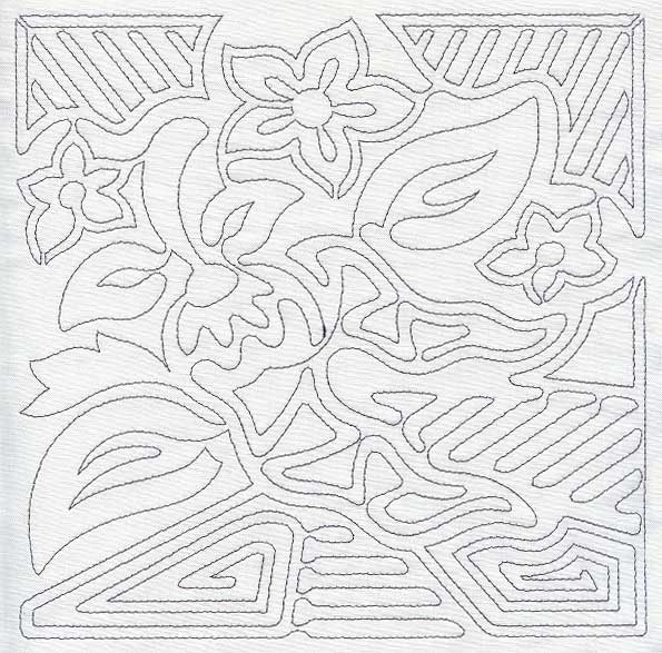 Mola Chili Pepper Quilting Square (Single Run)