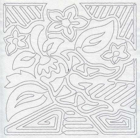 Mola Chili Pepper Quilting Square (Single Run)