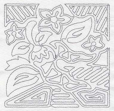 Mola Chili Pepper Quilting Square (Single Run)