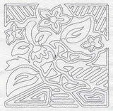 Mola Chili Pepper Quilting Square (Single Run)