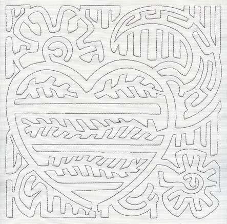 Mola Love Quilting Square (Single Run)