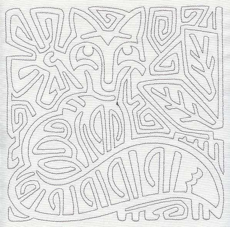 Mola Retro Fox Quilting Square (Single Run)