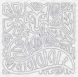 Mola Retro Fox Quilting Square (Single Run)