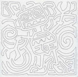 Mola Rockin' Robot Quilting Square (Single Run)