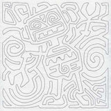 Mola Rockin' Robot Quilting Square (Single Run)