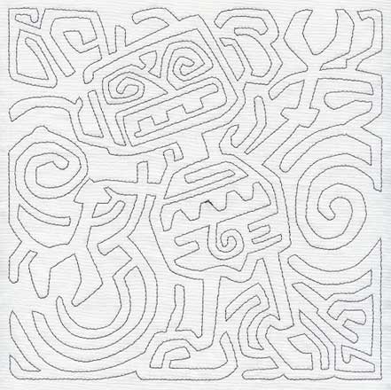 Mola Rockin' Robot Quilting Square (Single Run)