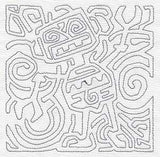 Mola Rockin' Robot Quilting Square (Single Run)