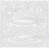 Mola Cuppa Joe Quilting Square (Single Run)