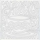 Mola Cuppa Joe Quilting Square (Single Run)