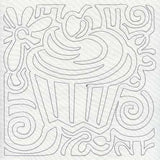 Mola Cupcake Quilting Square (Single Run)