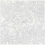 Mola Flamingo Quilting Square (Single Run)