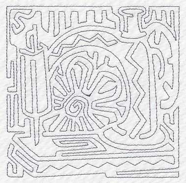 Mola Sewing Machine Quilting Square (Single Run)