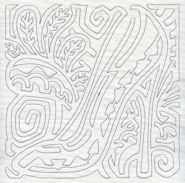 Mola Diva Shoe Quilting Square (Single Run)