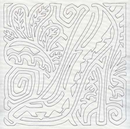 Mola Diva Shoe Quilting Square (Single Run)