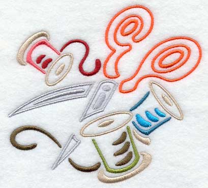 Mola Scissors and Thread