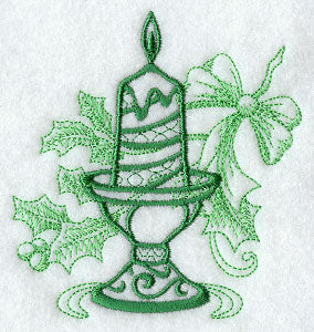 Christmas Candle and Holly Echo