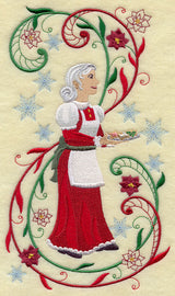 Enchanted Christmas Mrs. Claus with Swirls