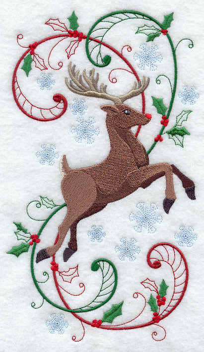 Enchanted Christmas Rudolph with Swirls