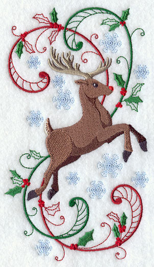 Enchanted Christmas Rudolph with Swirls