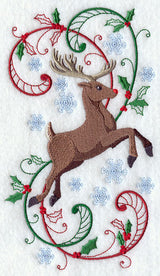 Enchanted Christmas Rudolph with Swirls