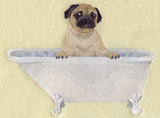 Pug in Bathtub