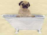 Pug in Bathtub