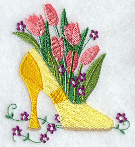 Fashion Flower High-Heeled Shoe