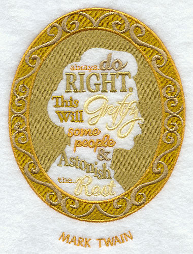 Mark Twain Cameo Silhouette