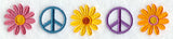 Peace, Love, and Flowers Border