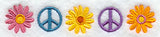 Peace, Love, and Flowers Border