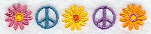 Peace, Love, and Flowers Border