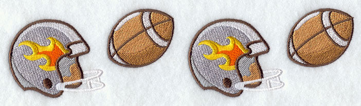 Touchdown! Football and Flames Border