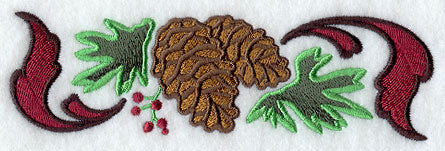 Arts and Crafts Pine Boughs and Cones Border