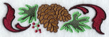 Arts and Crafts Pine Boughs and Cones Border