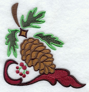 Arts and Crafts Pine Boughs and Cones Corner