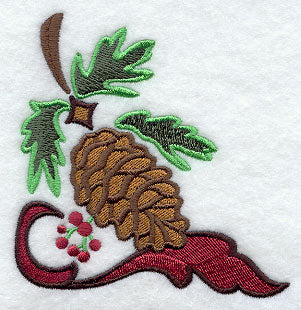 Arts and Crafts Pine Boughs and Cones Corner