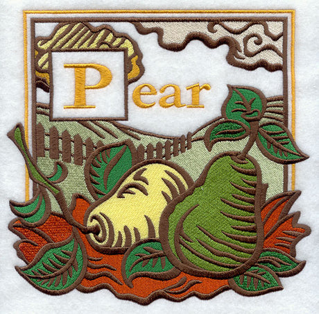 Pear Woodcut