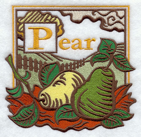Pear Woodcut