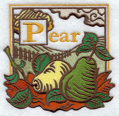 Pear Woodcut