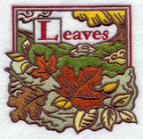 Autumn Leaves Woodcut