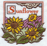 Sunflower Woodcut