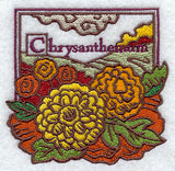 Chrysanthemum Woodcut