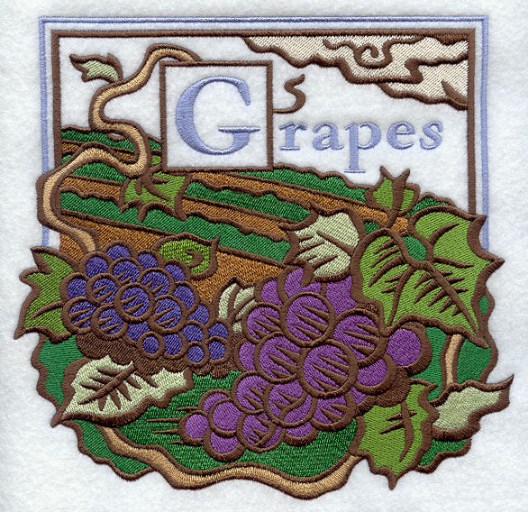 Grapes Woodcut