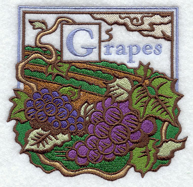 Grapes Woodcut