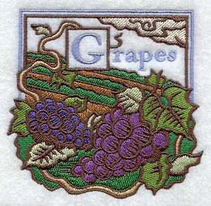 Grapes Woodcut