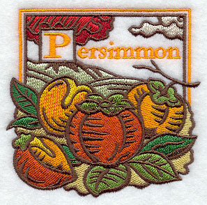 Persimmon Woodcut
