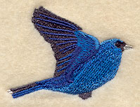 Flying Indigo Bunting