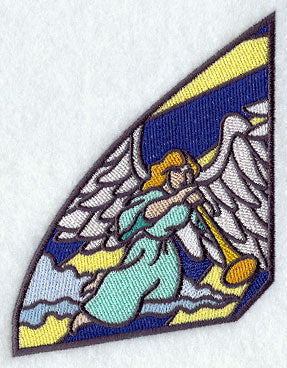 Stained Glass Nativity - Top Left